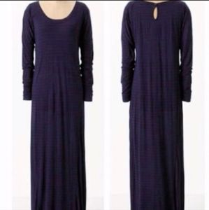 Anthropologie Allihop Striped "Turnaround Chemise Maxi" Dress Size S